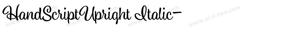 HandScriptUpright Italic字体转换